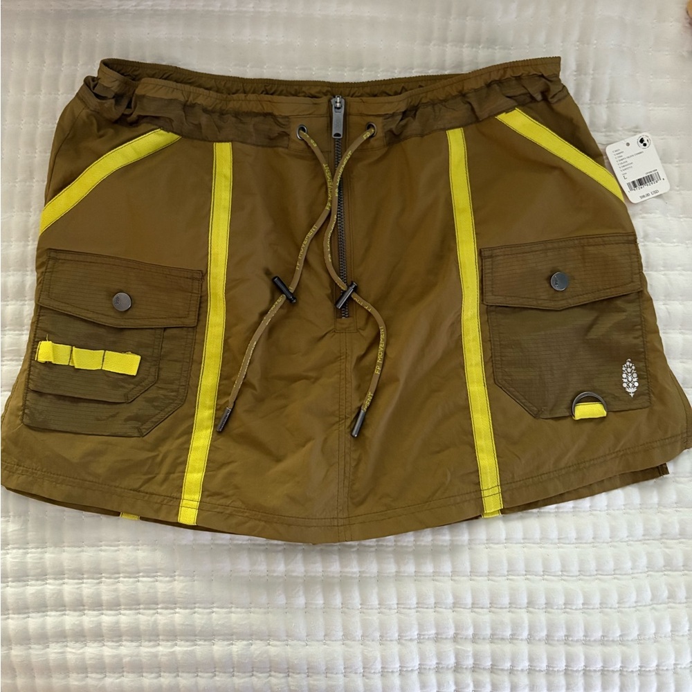 FP Movement by Free People Brown and Yellow Skort
